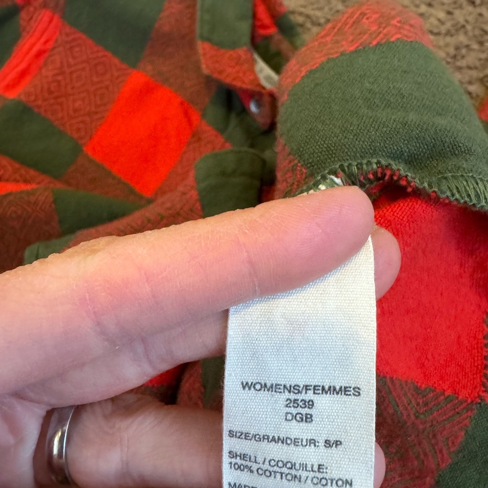 Woolrich Red Green Plaid Flannel Shirt Cotton Oversized Tunic S - Picture 4 of 6